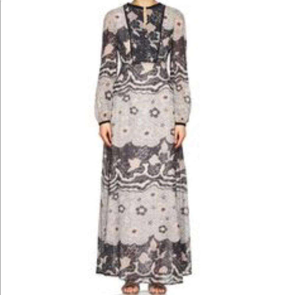 COPY - Warm - floral voile maxi dress